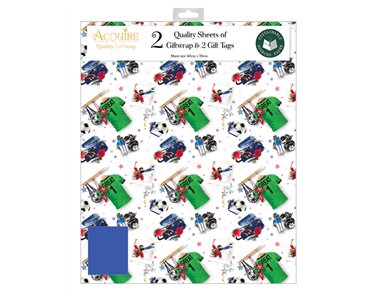 MALE TRADITIONAL ACQUIRE FOLDED GIFTWRAP