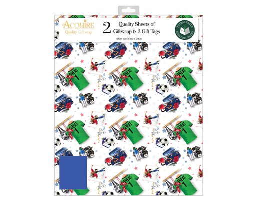 MALE TRADITIONAL ACQUIRE FOLDED GIFTWRAP