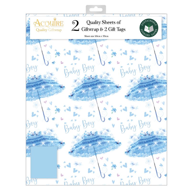 BIRTH MALE ACQUIRE FOLDED GIFTWRAP