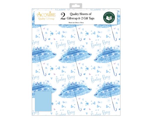 BIRTH MALE ACQUIRE FOLDED GIFTWRAP