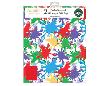 NEUTRAL DESIGNER ACQUIRE FOLDED GIFTWRAP