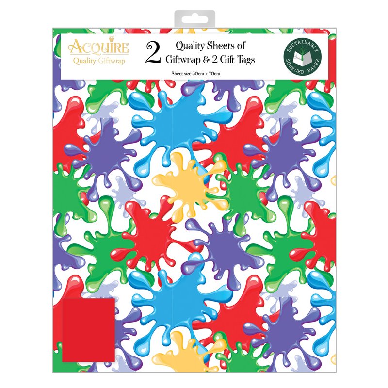 NEUTRAL DESIGNER ACQUIRE FOLDED GIFTWRAP