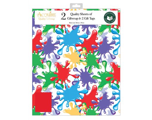NEUTRAL DESIGNER ACQUIRE FOLDED GIFTWRAP