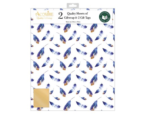 FEMALE DESIGNER ACQUIRE FOLDED GIFTWRAP