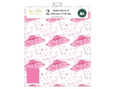BIRTH FEMALE ACQUIRE FOLDED GIFTWRAP