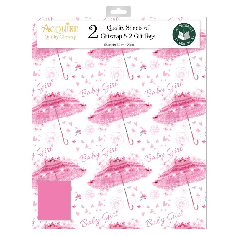 BIRTH FEMALE ACQUIRE FOLDED GIFTWRAP