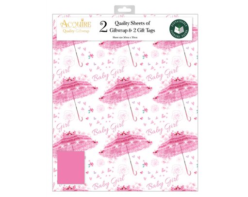 BIRTH FEMALE ACQUIRE FOLDED GIFTWRAP