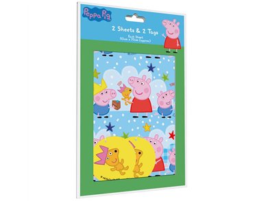 PEPPA PIG DESIGN FOLDED GIFT WRAP SET