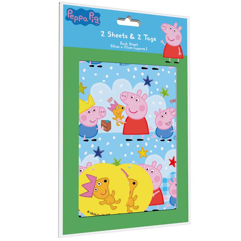 PEPPA PIG DESIGN FOLDED GIFT WRAP SET