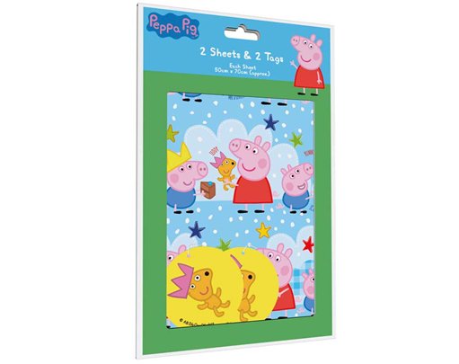 PEPPA PIG DESIGN FOLDED GIFT WRAP SET