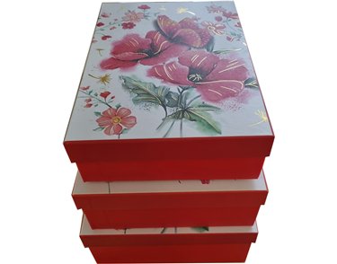 3SET FLORAL FOIL LARGE G/BOXES