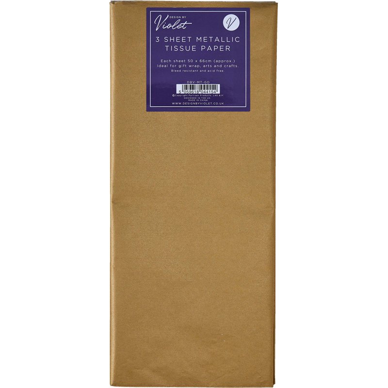 3PK GOLD TISSUE PAPER SHEETS 12S