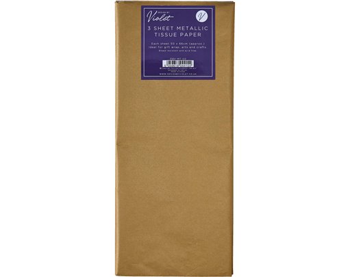 3PK GOLD TISSUE PAPER SHEETS 12S