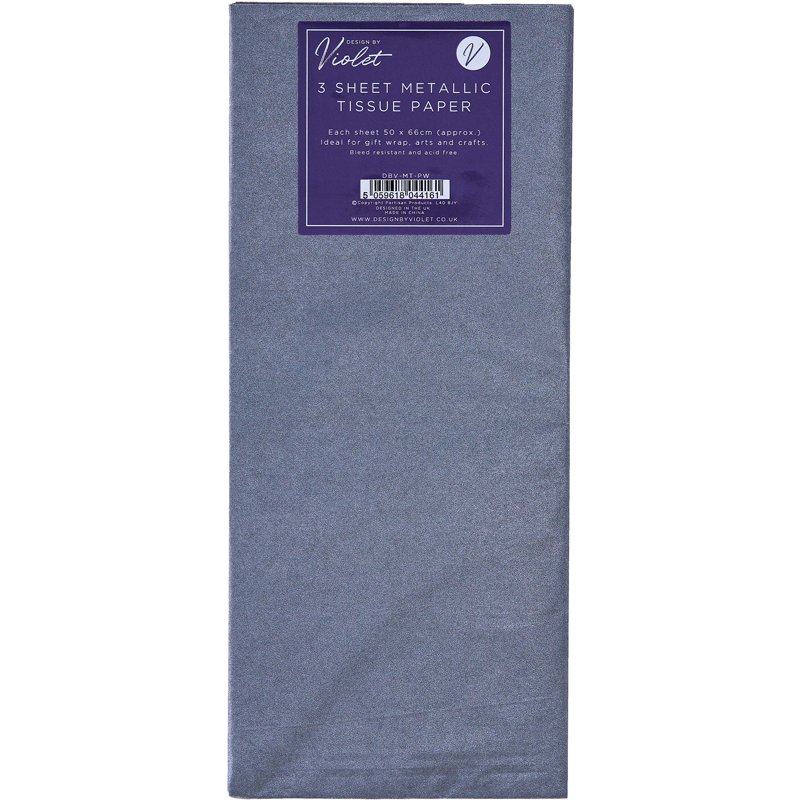 3PK PEWTER TISSUE PAPER SHEETS 12S