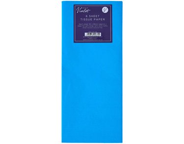 6PK TISSUE PAPER AQUA SHEETS 12S