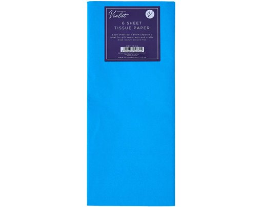 6PK TISSUE PAPER AQUA SHEETS 12S