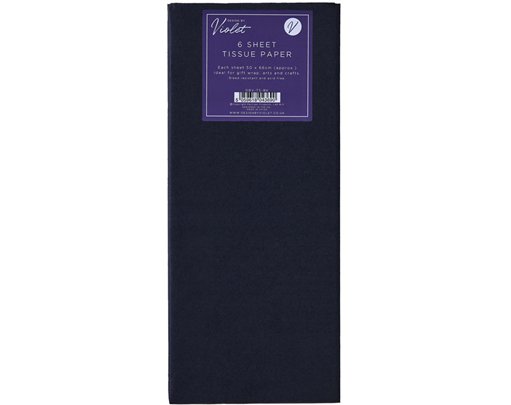 6PK BLACK TISSUE PAPER SHEETS 12S
