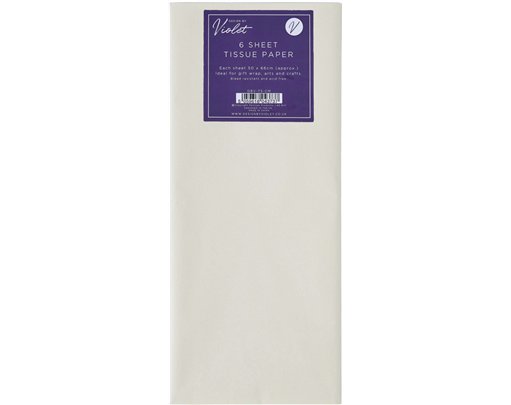 6PK TISSUE PAPER CREAM SHEETS 12S