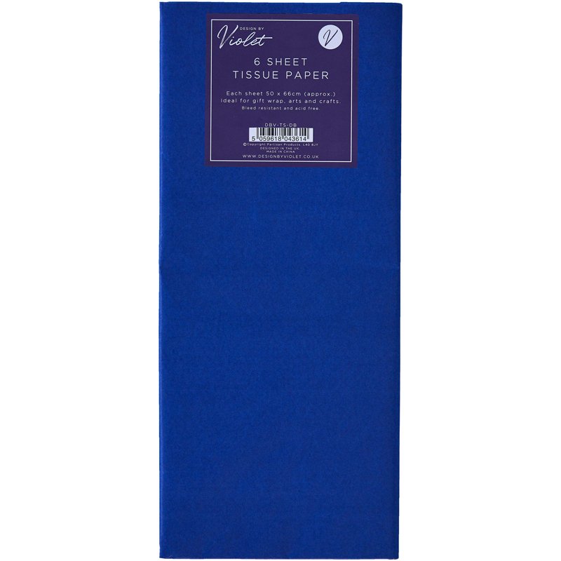6PK DARK BLUE TISSUE PAPER SHEETS 12S