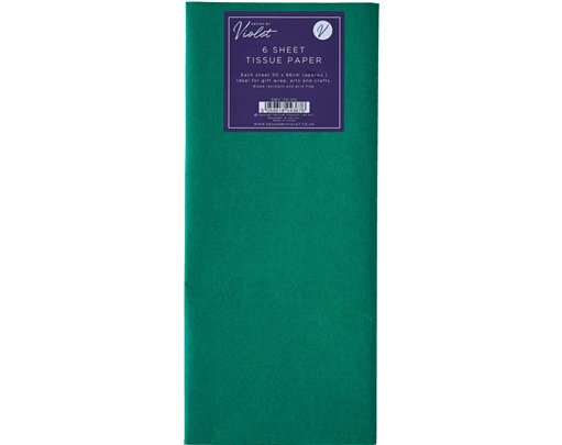 6PK DARK GREEN TISSUE PAPER SHEETS 12S