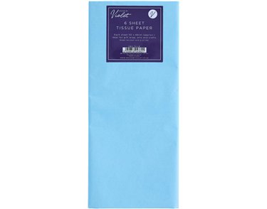 6PK LIGHT BLUE TISSUE PAPER SHEETS 12S