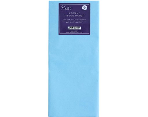 6PK LIGHT BLUE TISSUE PAPER SHEETS 12S
