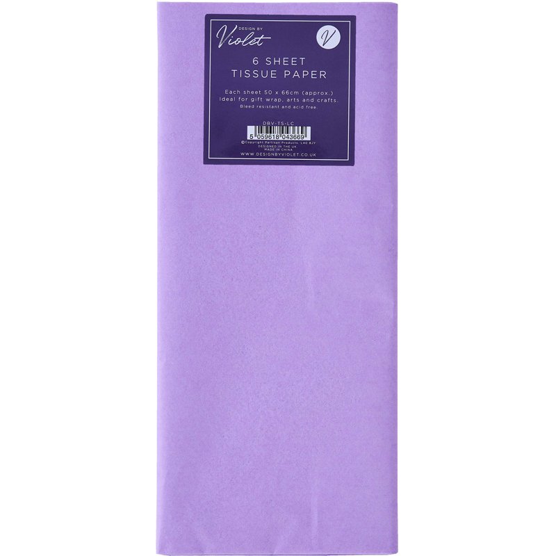 6PK LILAC TISSUE PAPER SHEETS 12S