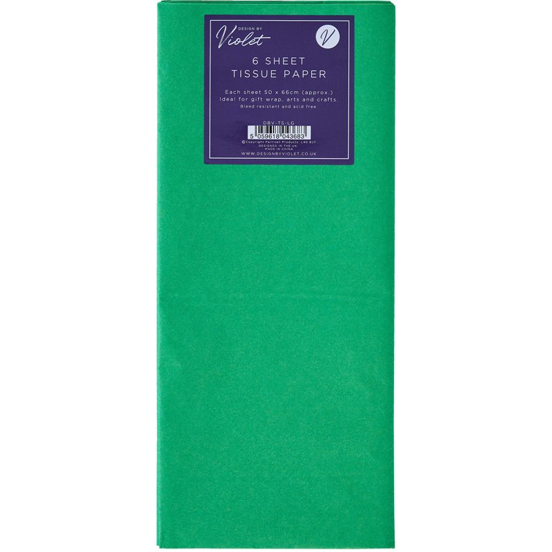 6PK LIGHT GREEN TISSUE PAPER SHEETS 12S