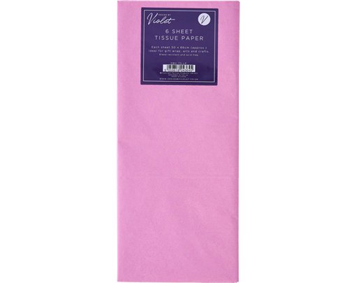 6PK LIGHT PINK TISSUE PAPER SHEETS 12S
