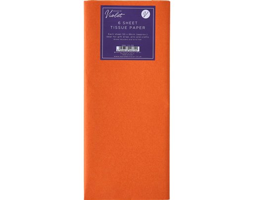 6PK TISSUE PAPER ORANGE SHEETS 12S