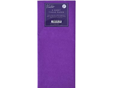 6PK PURPLE TISSUE PAPER SHEETS 12S
