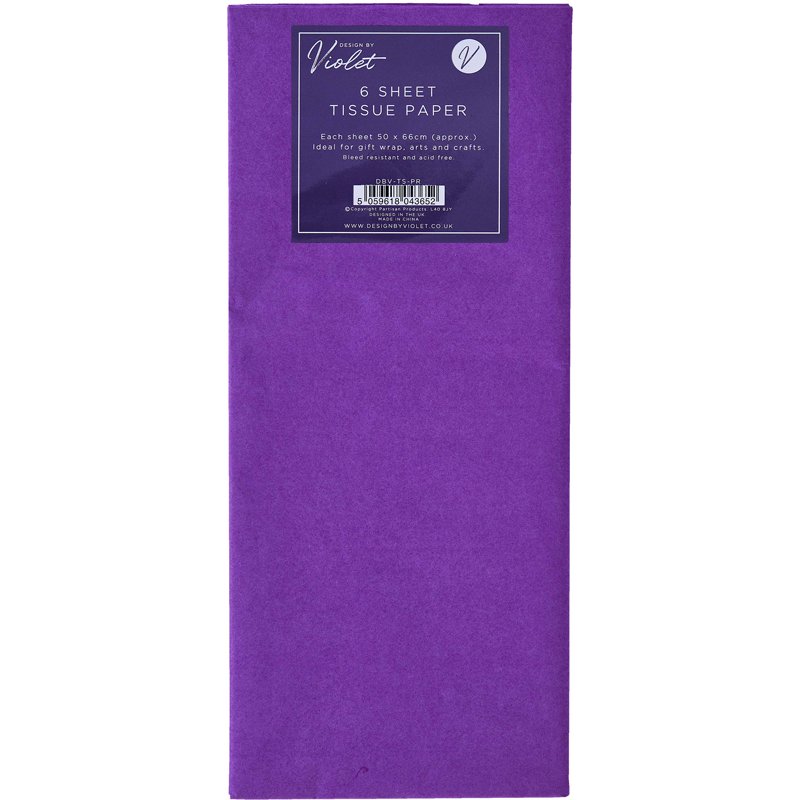 6PK PURPLE TISSUE PAPER SHEETS 12S