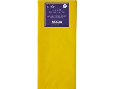 6PK YELLOW TISSUE PAPER SHEETS 12S