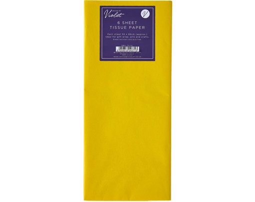 6PK YELLOW TISSUE PAPER SHEETS 12S