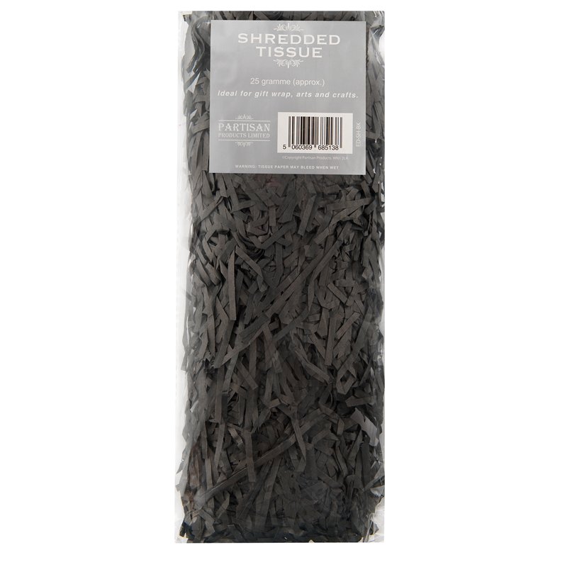 25G BLACK SHREDDED TISSUE 12S