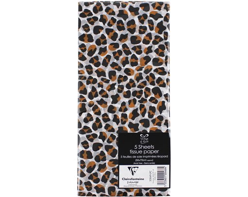 5PK LEOPARD PRINT TISSUE SHEETS 12S