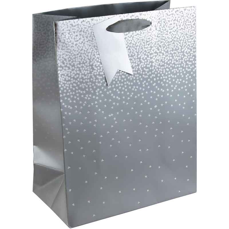 SILVER OMBRE LARGE GIFT BAG 6S