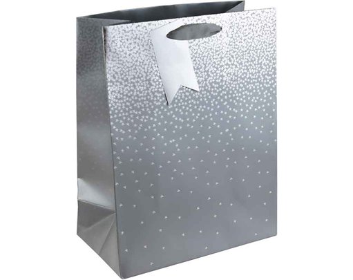 SILVER OMBRE LARGE GIFT BAG 6S