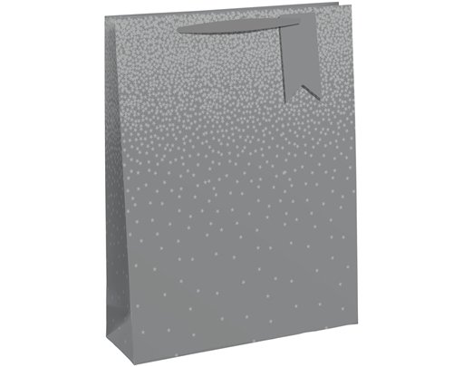 SILVER OMBRE XL WIDE GUSSET GIFT BAG 6S
