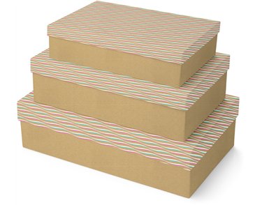 3SET PATTERN WAVES SHIRT BOXES
