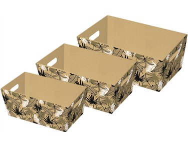 3SET TROPICAL LEAF TRAYS