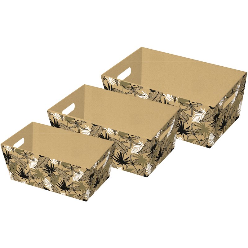 3SET TROPICAL LEAF TRAYS