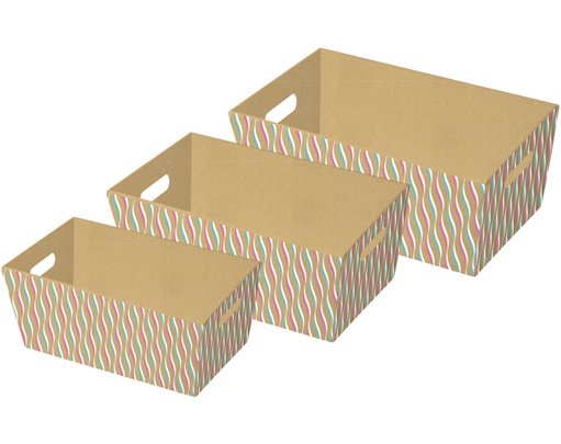 3SET PATTERN WAVES TRAYS