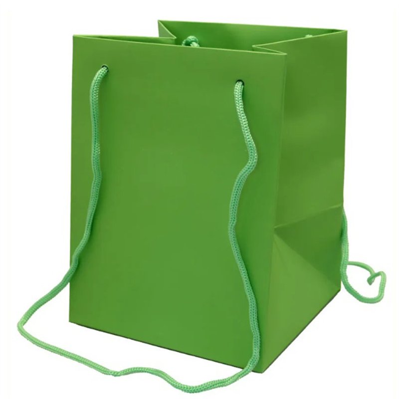 19x25cm LIME GREEN HAND TIE BAG 10S