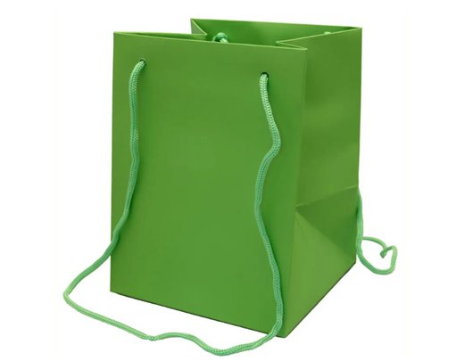 19x25cm LIME GREEN HAND TIE BAG 10S