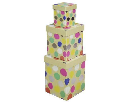 3PC SKETCH SPOTS SQUARE GIFT BOX SET