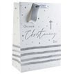 KRAFT CHRISTENING WIDE GUSSET XLG GIFT BAG 6S