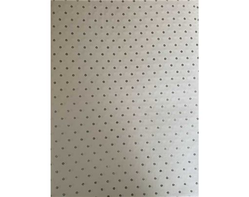 WITH LOVE MINI SPOTS SILVER ON WHITE GLITTER FLATWRAP 25S