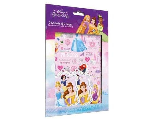 DISNEY PRINCESS WRAP AND TAGS
