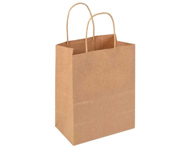 KRAFT MEDIUM GIFT BAG 12S